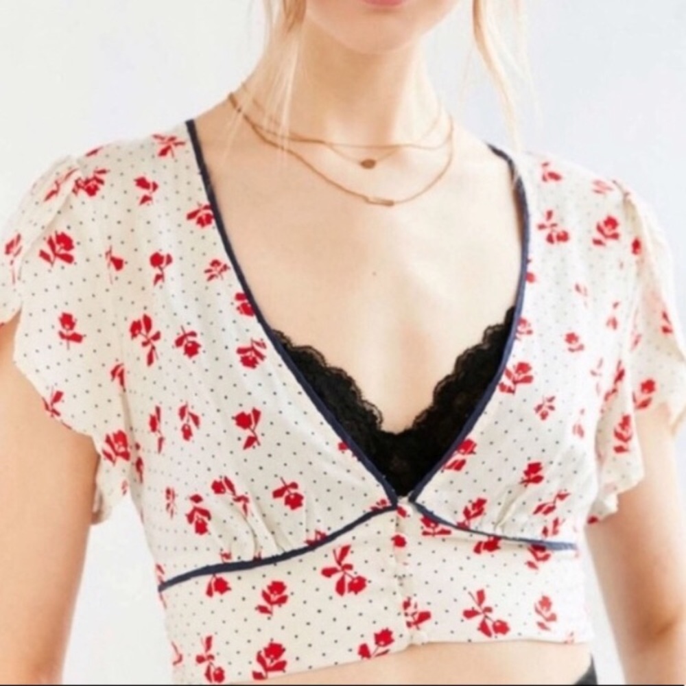 Cooperative Polka Dot Crop Top